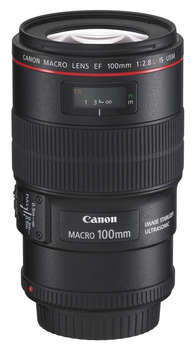 Объектив Canon EF IS USM 100мм f/2.8L Macro черный 4514C005