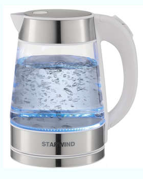 Чайник/Термопот STARWIND Чайник электрический SKG2011 1.7л. 2200Вт белый/серебристый