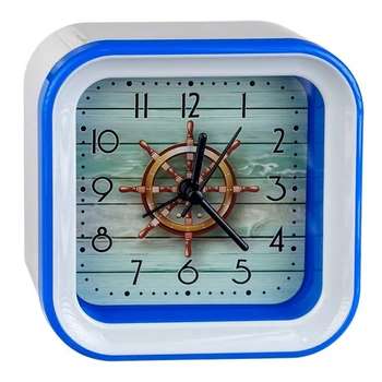 Акустическая система Perfeo Quartz часы-будильник "PF-TC-006", квадратные 10*10 см, штурвал