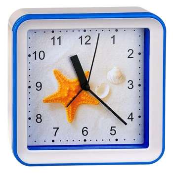 Акустическая система Perfeo Quartz часы-будильник "PF-TC-010", квадратные 14,8*14,8 см, подвес на стену, звезда