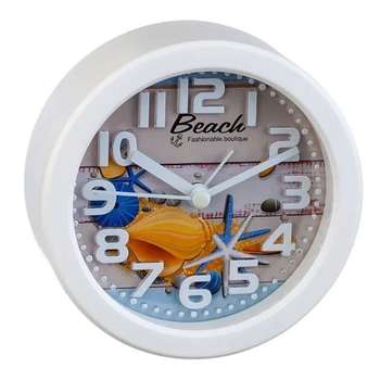 Акустическая система Perfeo Quartz часы-будильник "PF-TC-013", круглые диам. 10,5 см, ракушка