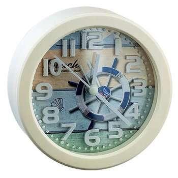 Акустическая система Perfeo Quartz часы-будильник "PF-TC-013", круглые диам. 10,5 см, штурвал