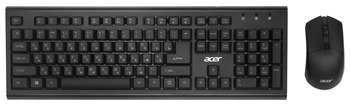 Комплект (клавиатура+мышь) Acer Клавиатура + мышь OKR120 клав:черный мышь:черный USB беспроводная