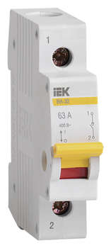 Автоматический выключатель IEK Выключатель ВН-32 1Р MNV10-1-063 63A 1П 230/400В 1мод белый