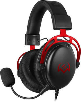 Игровая гарнитура Sven Наушники с микрофоном AP-G1000MV черный/красный 2.2м мониторные оголовье