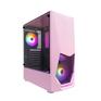 Корпус 1STPLAYER DK-3 PINK / ATX, tempered glass / 3x 120mm LED fans inc. / DK-3-PK-3G6