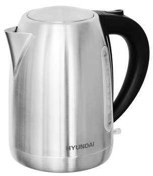 Чайник/Термопот HYUNDAI Чайник электрический HYK-S2014 1.7л. 2000Вт серебристый/черный корпус: металл