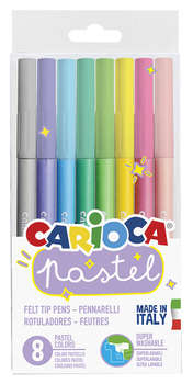 Carioca Фломастеры Pastel 43032 смываемые 8цв. пвх с европодвесом