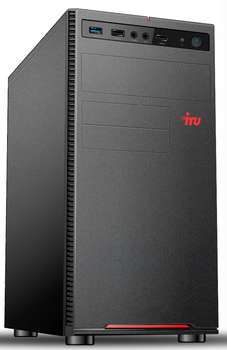 Компьютер, рабочая станция iRU Home 120 MT E1 6010 /4Gb/SSD120Gb/R2/Free DOS/GbitEth/400W/черный (1526137)