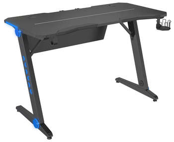 Компьютерный стол CACTUS Стол игровой CS-GTIZ-BK-CARBON-RGB столешница МДФ карбон каркас черный