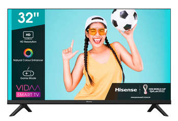 Телевизор HISENSE LED 32" 32A4BG Frameless черный HD 60Hz DVB-T DVB-T2 DVB-C DVB-S DVB-S2 WiFi Smart TV