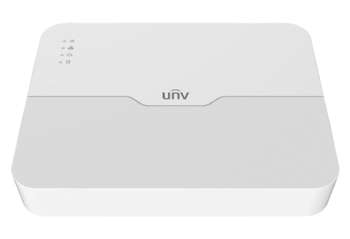 Видеорегистратор видеонаблюдения UNV Видеорегистратор IP 8-и канальный 4K с 8 PoE портами и разрешением записи до 4К, пласт. корпус NVR301-08LS3-P8-RU