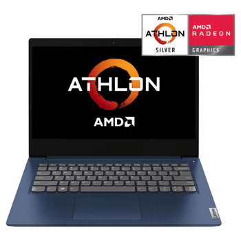 Ноутбук Lenovo IdeaPad 1 14ADA05  14.0'' FHD IPS/AMD Athlon 3050e 1.40GHz Dual/4GB/128GB SSD/Integrated/WiFi/BT4.2/HD Web Camera/microSD/35Wh/7,3 h/1,4 kg/DOS/1Y/BLUE 82GW008ARK