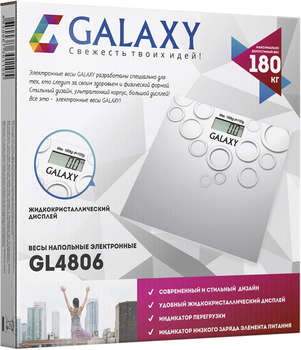 Весы Galaxy напольные электронные GL 4806 макс.180кг белый