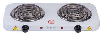 Настольная плита GALAXY LINE Плита Электрическая GL 3004 белый эмалированный металл