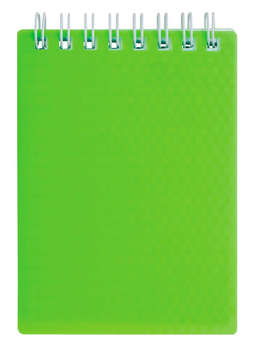 Канцтовар HATBER Блокнот DIAMOND 80Б6B1ГР_02034 A6 пластик 80л клетка твердая обложка гребень зеленый