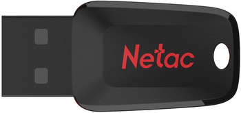 Flash-носитель Netac Флеш Диск 128Gb U197 NT03U197N-128G-20BK USB2.0 черный/красный