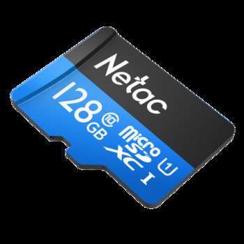 Карта памяти Netac P500 Standard MicroSDXC 128GB U1/C10 up to 90MB/s, retail pack with SD Adapter NT02P500STN-128G-R