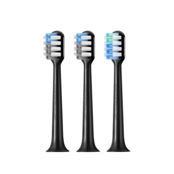 Зубная щетка DR.BEI Насадка для электрической зубной щетки Sonic Electric Toothbrush BY-V12 Head Черная 3шт EB02BK060300 BLACK