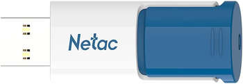 Flash-носитель Netac Флеш Диск 128Gb U182 NT03U182N-128G-30BL USB3.0 синий/белый
