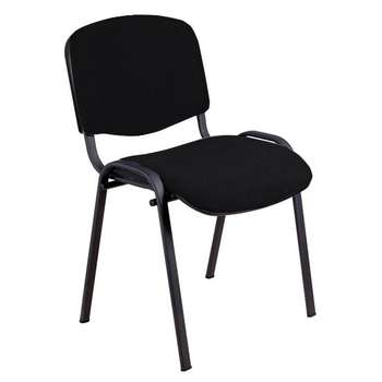 Кресло, стул CHAIRMAN Стул для посетителей ИЗО, каркас черный / ткань В-14 Черный,