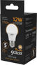 Лампа GAUSS светодиодная A60 12Вт цок.:E27 шар 220B 3000K св.свеч.бел.теп. A60