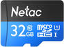 Карта памяти Netac Флеш карта microSDHC 32Gb Class10 NT02P500STN-032G-R P500 + adapter