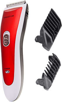 Триммер для волос GALAXY LINE Машинка для стрижки GL 4157 красный 4Вт