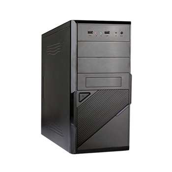 Корпус EXEGATE EX284018RUS Minitower BA-201 Black, mATX, <AA350, 80mm>, 2*USB, Audio