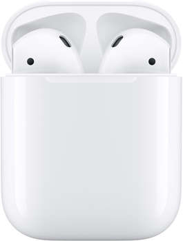 Наушники Apple Гарнитура вкладыши AirPods 2 A2032,A2031,A1602 белый беспроводные bluetooth в ушной раковине
