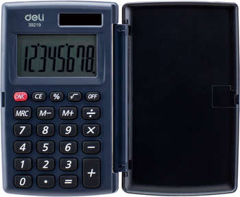 Калькулятор DELI карманный E39219 серый 8-разр.