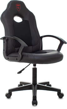 Кресло ZOMBIE игровое 11LT черный эко.кожа/ткань крестов. пластик черный