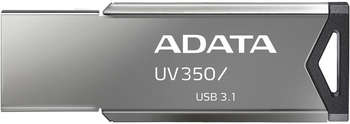 Flash-носитель A-DATA Флеш Диск 32Gb UV350 AUV350-32G-RBK USB3.0 серебристый