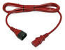 Кабель силовой HYPERLINE Шнур питания PWC-IEC13-IEC14-3.0-RD C13-С14 проводник.:3x1.0мм2 3м 250В 10А  красный