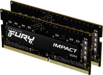 Оперативная память Kingston Память DDR4 2x8Gb 2666MHz KF426S15IBK2/16 Fury Impact RTL PC4-21300 CL15 SO-DIMM 260-pin 1.2В single rank Ret