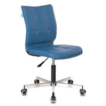Кресло, стул BURO Кресло Бюрократ CH-330M синий Orion-03 эко.кожа крестовина металл хром [1140651]