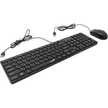Мышь Genius Комплект проводной SlimStar C126 клавиатура+мышь, USB. Цвет: черный