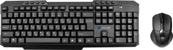 Комплект (клавиатура+мышь) Oklick Клавиатура + мышь Оклик 205MK клав:черный мышь:черный USB беспроводная Multimedia