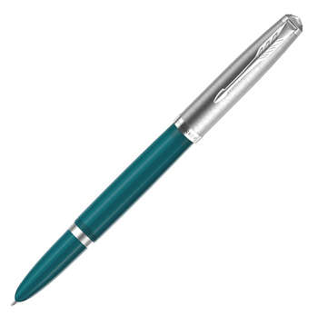 Ручка PARKER перьев. 51 Core  Teal Blue CT F сталь нержавеющая подар.кор.