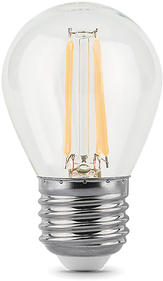Лампа GAUSS Упаковка 10 ламп G45, филам. 5Вт цок. E27, шар, 220B, 2700K, бел.теп.