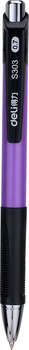 Ручка шариковая DELI Ручка шариков. автоматическая S303 ассорти син. черн.  линия 0.7мм резин. манжета