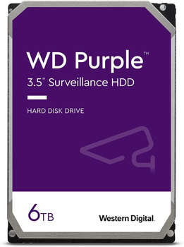 Жесткий диск HDD Жесткий диск SATA-III 2Tb WD22PURZ Surveillance Purple  256Mb 3.5"