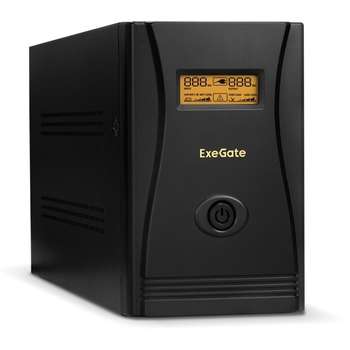 Источник бесперебойного питания EXEGATE EX292634RUS ИБП SpecialPro Smart LLB-2200.LCD.AVR.4C13.RJ.USB <2200VA/1300W, LCD, AVR, 4*C13,RJ45/11,USB, металлический корпус, Black>