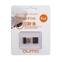 Flash-носитель Qumo USB 2.0 8GB NANO [QM8GUD-NANO-B] Black