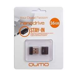 Flash-носитель Qumo USB 2.0 16GB NANO [QM16GUD-NANO-B] Black