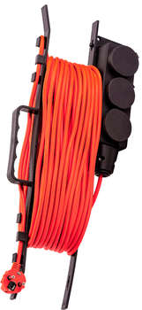 Электрический удлинитель STARWIND Удлинитель силовой ST-PS3.20/B 3x1.0кв.мм 3розет. 20м ПВС 10A пласт.рамка оранжевый