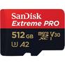 Карта памяти SanDisk Micro SecureDigital 512GB microSDXC Class 10 UHS-I A2 C10 V30 U3 Extreme Pro  200MB/s [SDSQXCD-512G-GN6MA]