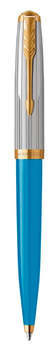 Ручка PARKER шариков. 51 Premium  Turquoise GT M черн. черн. подар.кор.