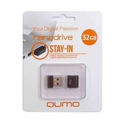 Flash-носитель Qumo USB 2.0 32GB NANO [QM32GUD-NANO-B] Black