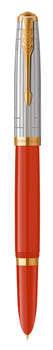 Ручка PARKER перьев. 51 Premium  Red Rage GT F сталь нержавеющая подар.кор.